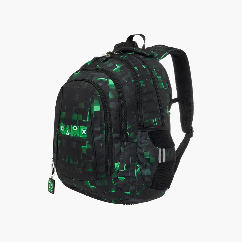 St.Right Backpack-Pixel-Game-4 Cmprt-18 In-Boys (Polyester) Black \ 30X20X45 - Image 4